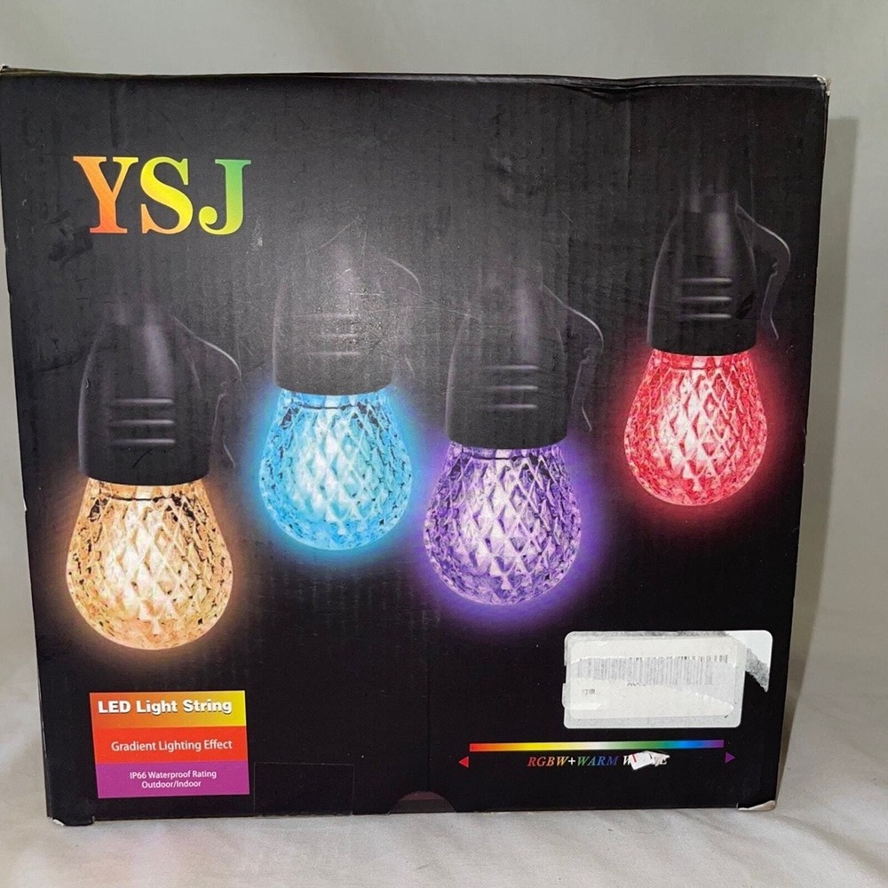 YSJ RGB Outdoor Globe String Lights Color Changing 2 Remotes